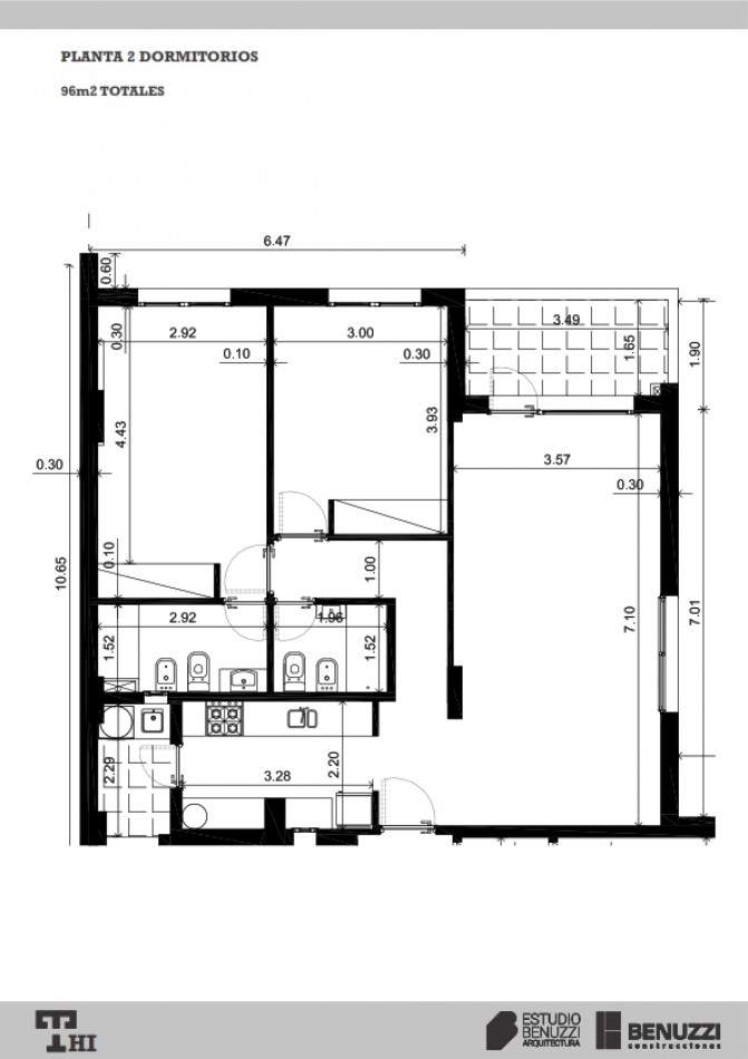 Departamento en venta con cochera Piso 18, a estrenar, Torre Hipolito.