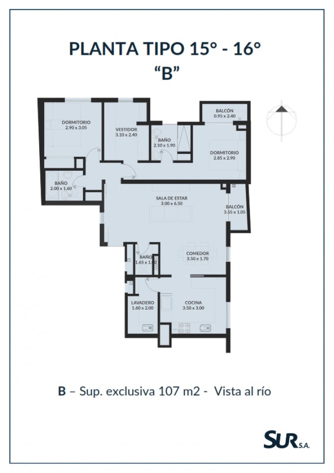 Torre Adagio, semipiso de dos dormitorios con cochera a estrenar, La Rioja 2440, ciudad de Santa Fe