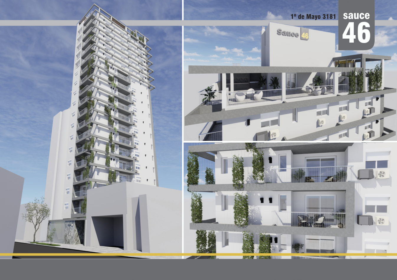 Departamentos de 1 y 2 dormitorios en venta, edificio Sauce 46 en el barrio Constituyentes, Santa Fe