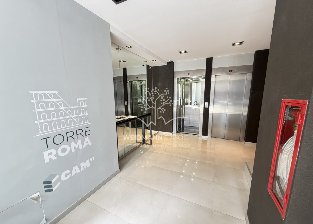 Departamento 1 dorm. en alquiler con cochera, Torre Roma, Santa Fe